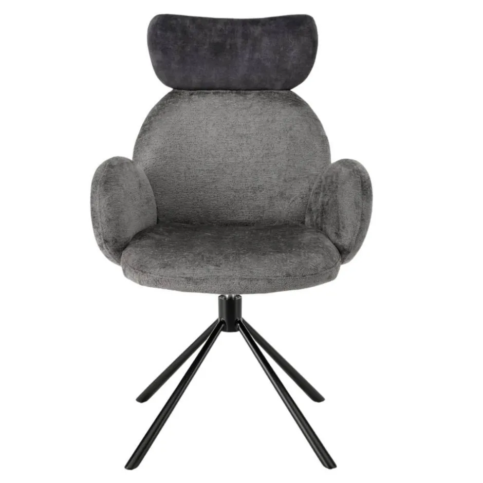 Drehbarer Tischsessel in Grau - Adejano (2er Set)^Wohnen New