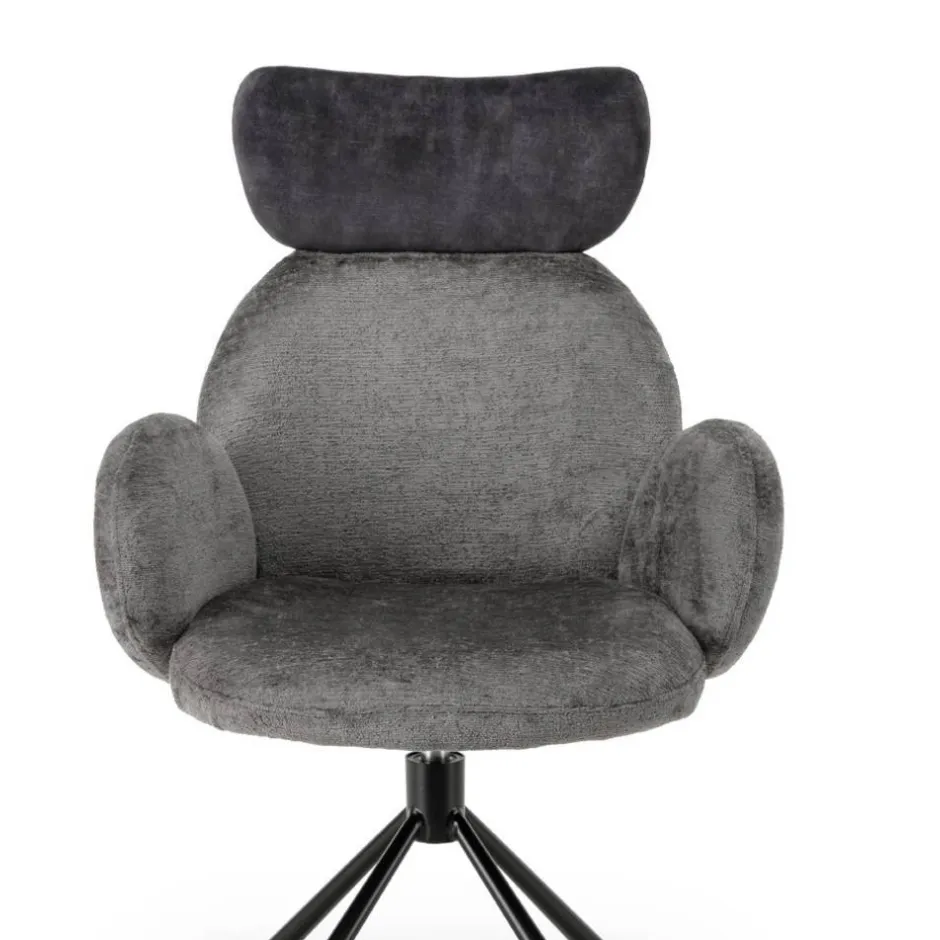 Drehbarer Tischsessel in Grau - Adejano (2er Set)^Wohnen New