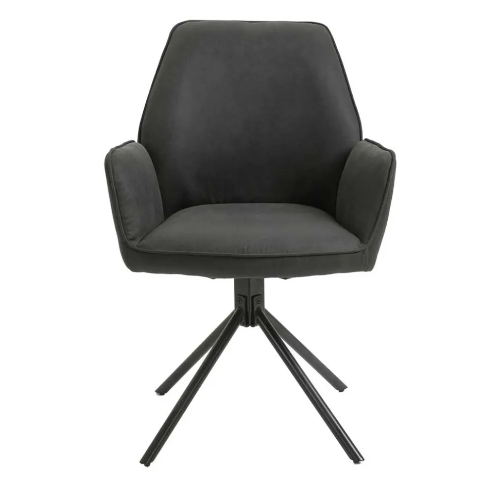 Drehbarer Tischsessel in Anthrazit - Iljana (2er Set)^Wohnen