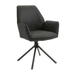 Drehbarer Tischsessel in Anthrazit - Iljana (2er Set)^Wohnen
