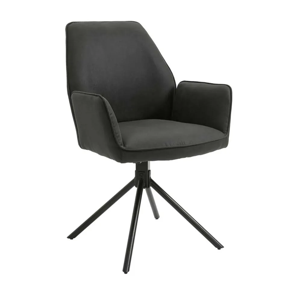 Drehbarer Tischsessel in Anthrazit - Iljana (2er Set)^Wohnen