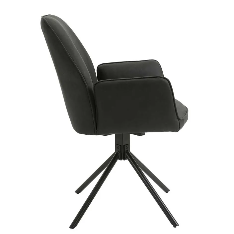 Drehbarer Tischsessel in Anthrazit - Iljana (2er Set)^Wohnen