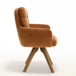 Drehbarer Tischsessel in Ockergelb - Manu (2er Set)^Wohnen Clearance