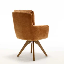 Drehbarer Tischsessel in Ockergelb - Manu (2er Set)^Wohnen Clearance