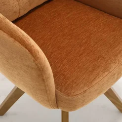 Drehbarer Tischsessel in Ockergelb - Manu (2er Set)^Wohnen Clearance