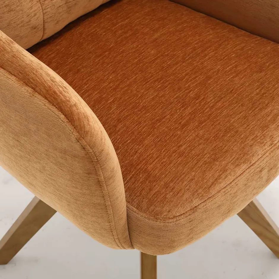 Drehbarer Tischsessel in Ockergelb - Manu (2er Set)^Wohnen Clearance