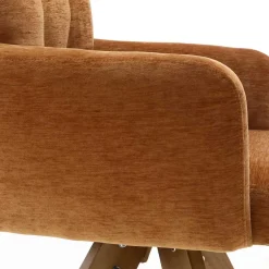 Drehbarer Tischsessel in Ockergelb - Manu (2er Set)^Wohnen Clearance