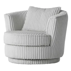 Wohnen Drehbarer Wohnzimmersessel in Hellgrau - Iliana