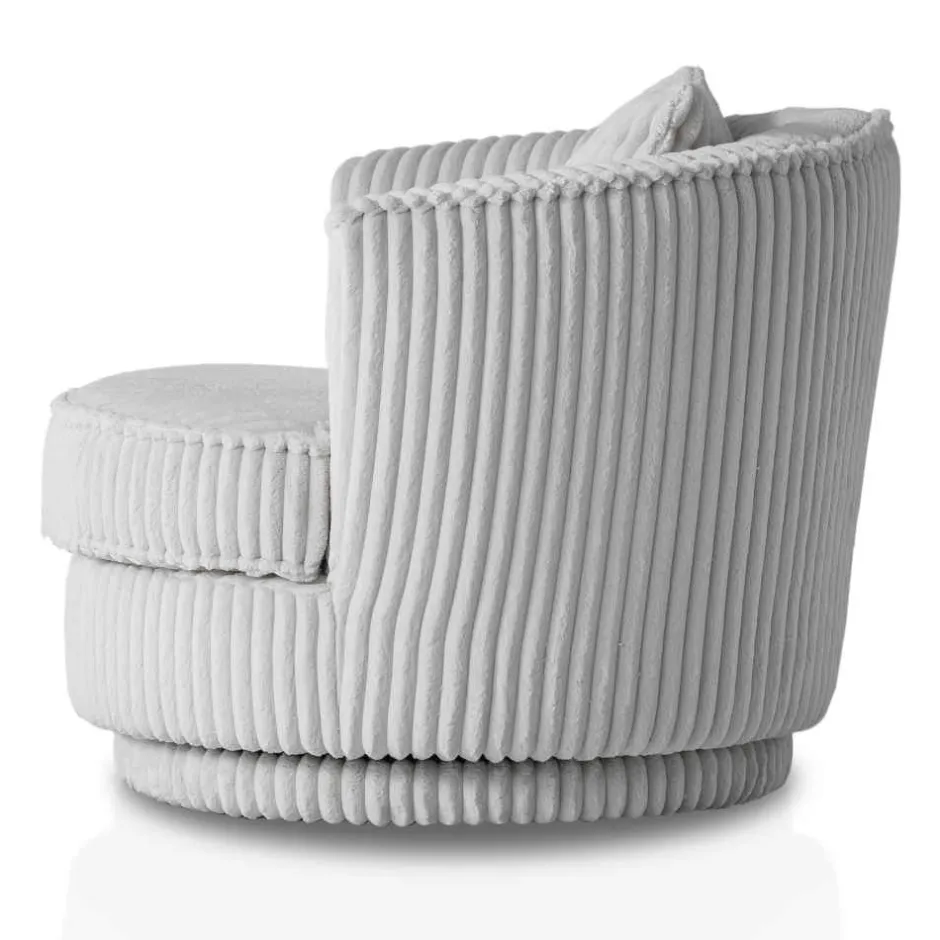 Wohnen Drehbarer Wohnzimmersessel in Hellgrau - Iliana