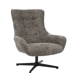 Wohnen Drehbarer Wohnzimmersessel in Dunkelgrau - Grandio