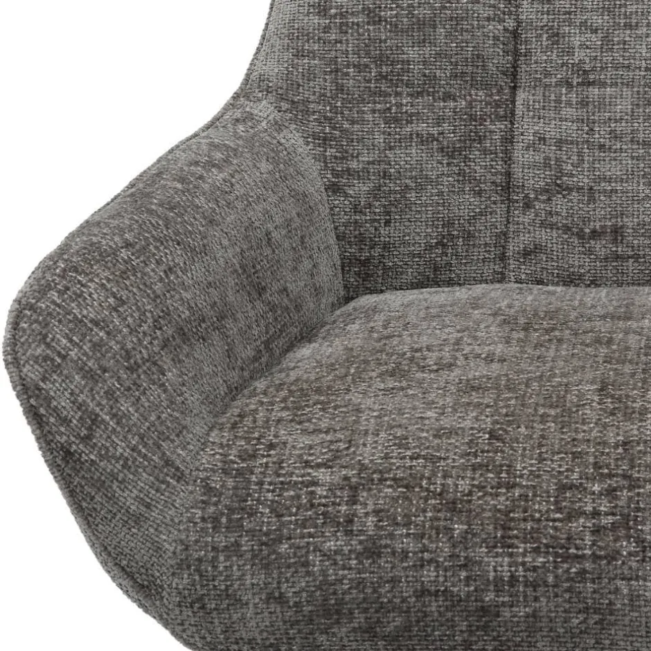 Wohnen Drehbarer Wohnzimmersessel in Dunkelgrau - Grandio