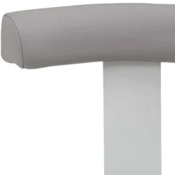 Drehhocker mit Lehne in Grau & Alu - Liony^Wohnen Clearance