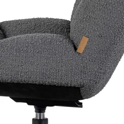 Drehsessel ohne Armlehnen in Anthrazit Boucle - Matresca^Wohnen Best