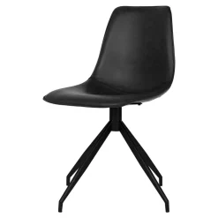 Wohnen Drehstühle aus Kunstleder in Schwarz - Jalisa (2er Set)