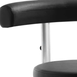 Drehstuhl mit schmaler Rückenlehne in Schwarz - Azenta^Wohnen
