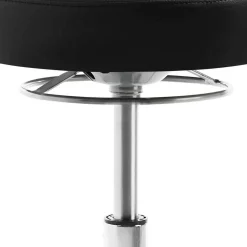 Drehstuhl mit schmaler Rückenlehne in Schwarz - Azenta^Wohnen