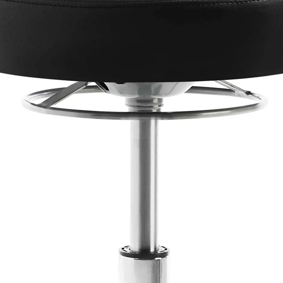 Drehstuhl mit schmaler Rückenlehne in Schwarz - Azenta^Wohnen