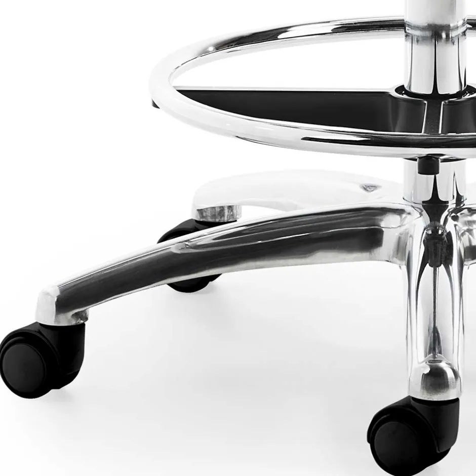 Drehstuhl mit schmaler Rückenlehne in Schwarz - Azenta^Wohnen