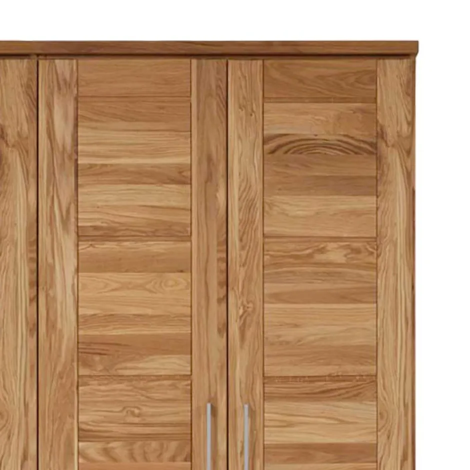 Wohnen Drehtüren Kleiderschrank Cranos aus Wildeiche Massivholz