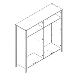 Wohnen Drehtüren Kleiderschrank Cranos aus Wildeiche Massivholz