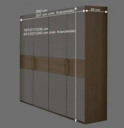 Wohnen Drehtüren Schlafzimmerschrank 4-türig - Emdsiva