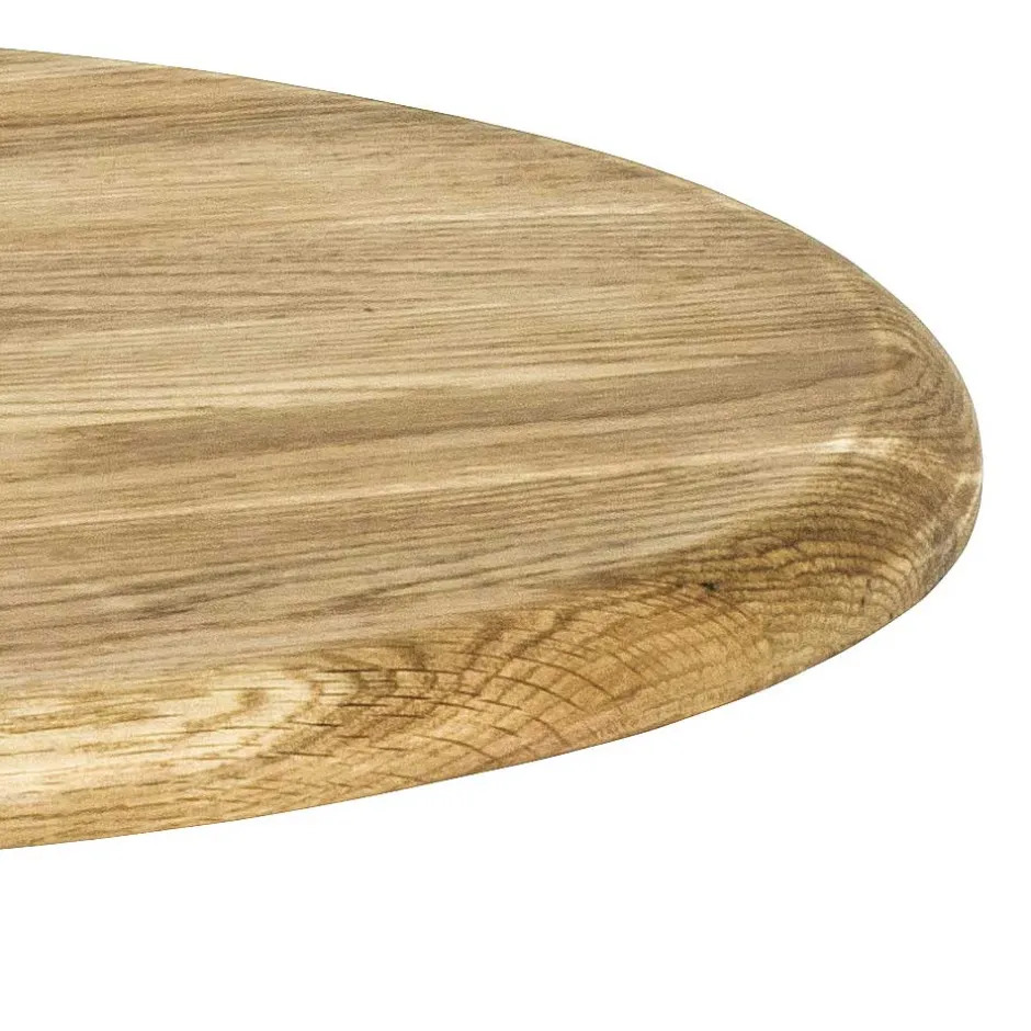 Wohnen Dreibein Beistelltisch mit Holzplatte aus Eiche - Berga