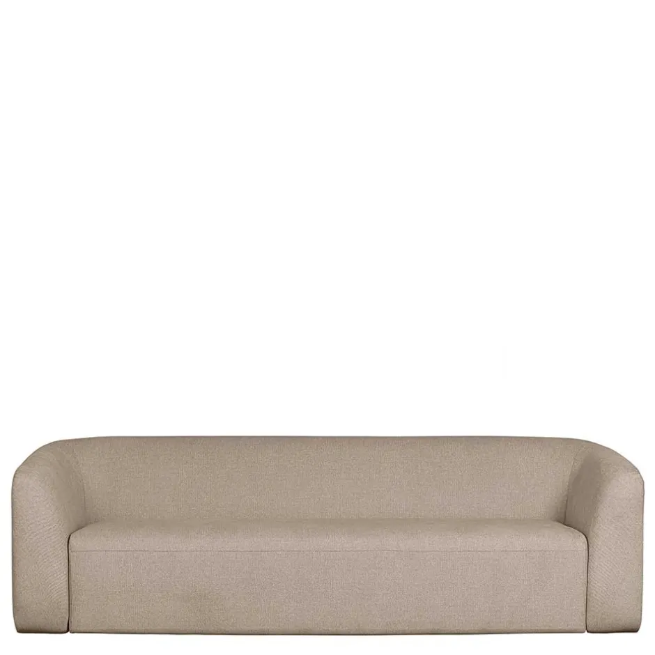 Wohnen Dreisitzer Couch aus Chenille in Beige - Chake