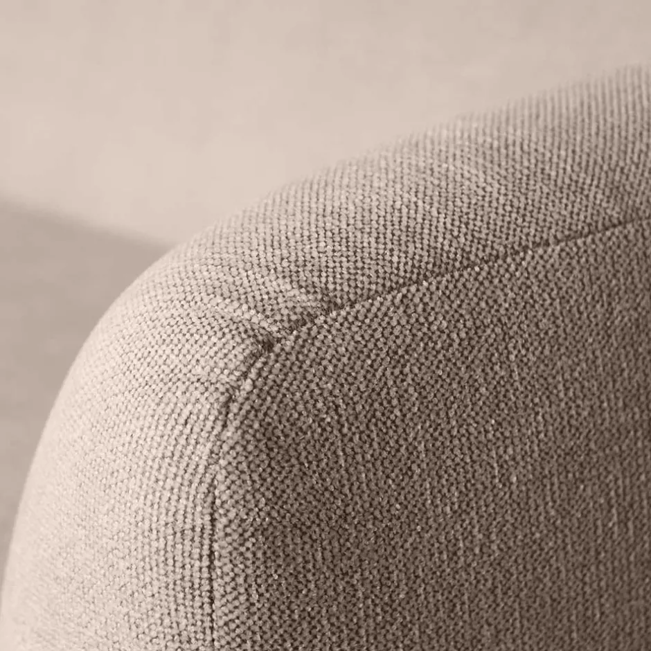 Wohnen Dreisitzer Couch aus Chenille in Beige - Chake