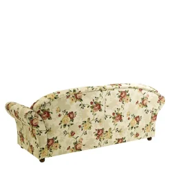 Wohnen Dreisitzer Couch mit Rosen Stoffbezug - Bracas
