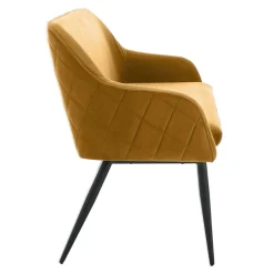 Dreisitzer Esstischbank in Senfgelb Samt - Ligurian^Wohnen Hot