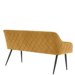 Dreisitzer Esstischbank in Senfgelb Samt - Ligurian^Wohnen Hot
