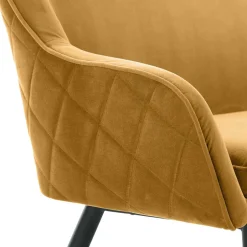 Dreisitzer Esstischbank in Senfgelb Samt - Ligurian^Wohnen Hot