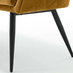 Dreisitzer Esstischbank in Senfgelb Samt - Ligurian^Wohnen Hot