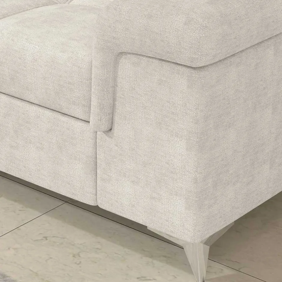 Wohnen Dreisitzer Funktionscouch in Cremeweiß - Cryptos