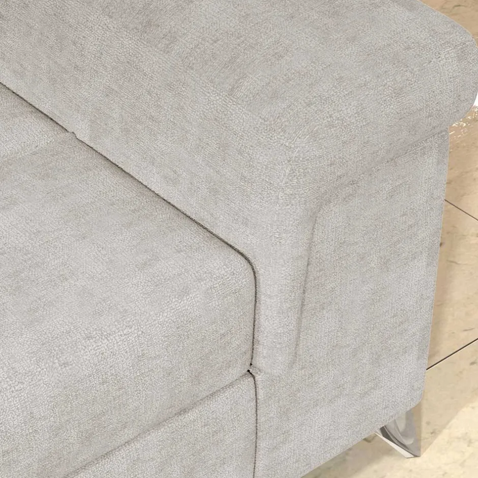 Wohnen Dreisitzer Funktionscouch in Cremeweiß - Cryptos