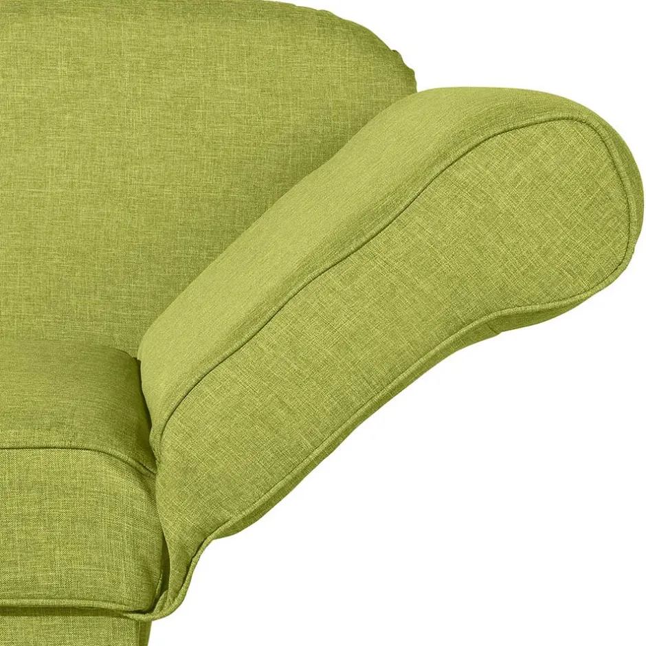 Dreisitzer Polsterliege in Gelbgrün mit Buche - Blace^Wohnen Online