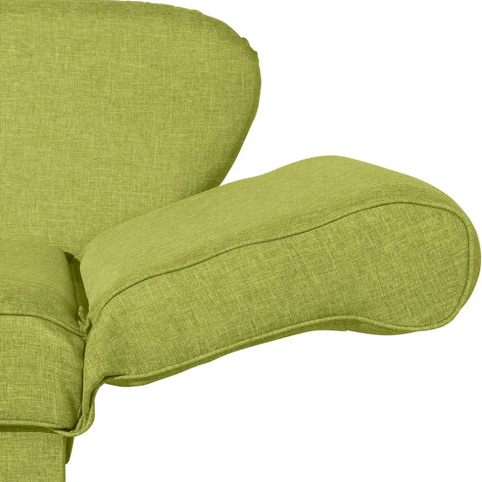 Dreisitzer Polsterliege in Gelbgrün mit Buche - Blace^Wohnen Online