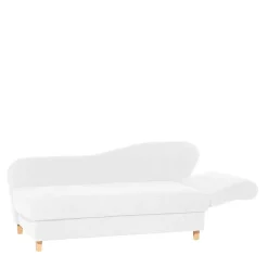 Dreisitzer Recamiere in Cremeweiß mit Buche - Vramossa^Wohnen