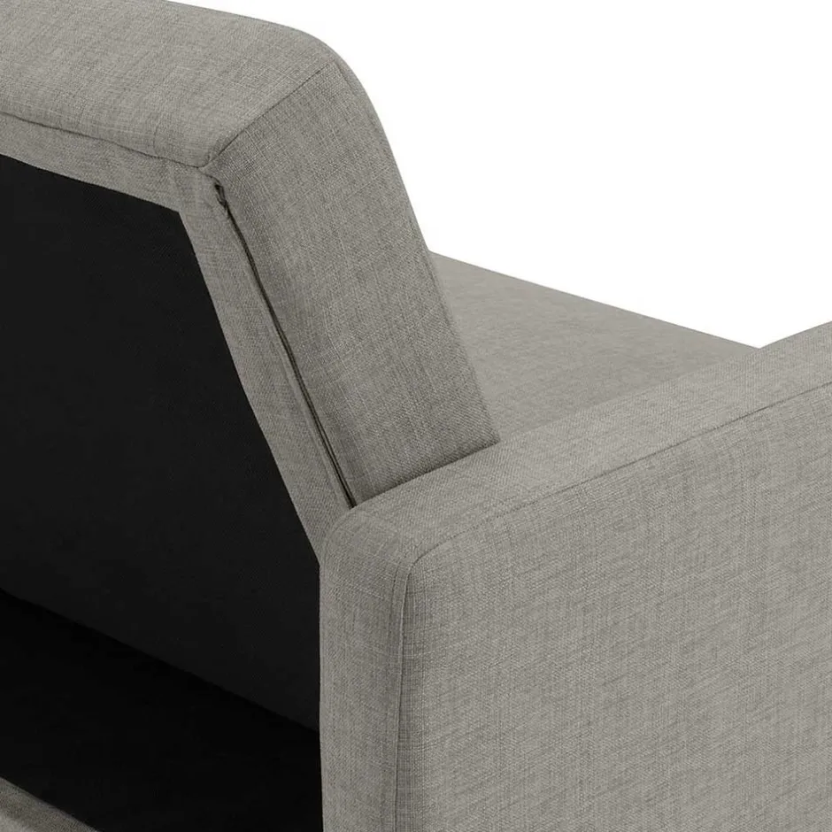 Dreisitzer Schlafcouch in Hellgrau Stoff - Zaparony^Wohnen Online