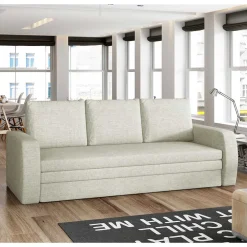 Dreisitzer Schlafcouch in Beige - Saltenas^Wohnen New