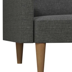 Wohnen Dreisitzer Schlafsofa in Grau und Holz Natur - Maragas