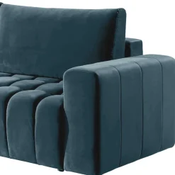 Dunkelblaue Schlafcouch mit drei Sitzplätzen - Beliava^Wohnen Discount