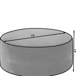 Dunkelblauer Sitzhocker aus Samt - Blou^Wohnen Discount