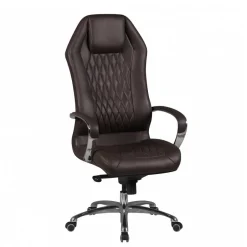 Dunkelbrauner Chefsessel aus Leder - Montigue^Wohnen Sale