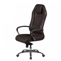 Dunkelbrauner Chefsessel aus Leder - Montigue^Wohnen Sale