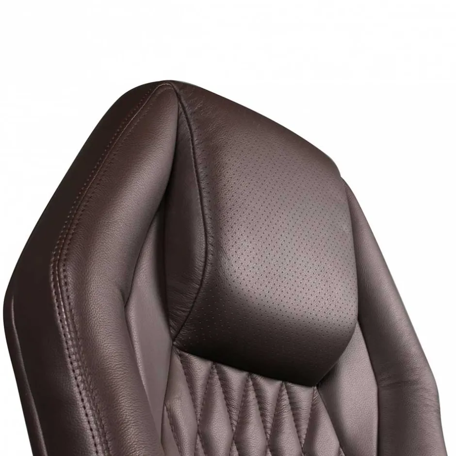 Dunkelbrauner Chefsessel aus Leder - Montigue^Wohnen Sale