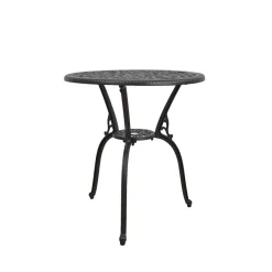 Wohnen Dunkelbrauner Metalltisch für Garten Hocumola dekorativ gestaltet