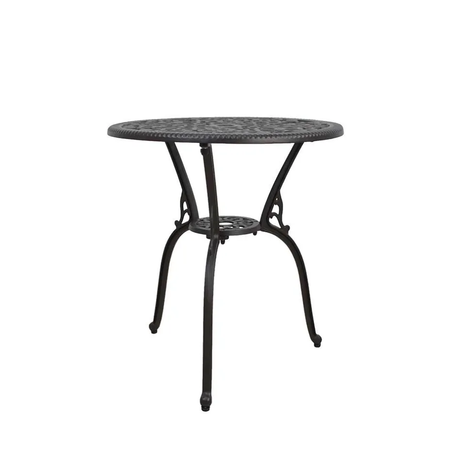 Wohnen Dunkelbrauner Metalltisch für Garten Hocumola dekorativ gestaltet