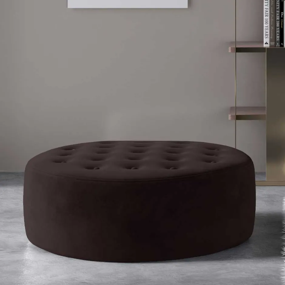 Dunkelbrauner Sitzhocker mit 28 cm Höhe - Anroca^Wohnen Online