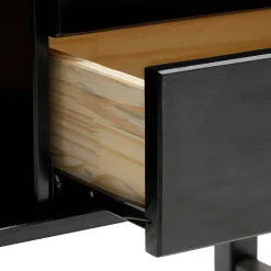 Dunkelbraunes Highboard mit Wiener Geflecht - Santiana^Wohnen New